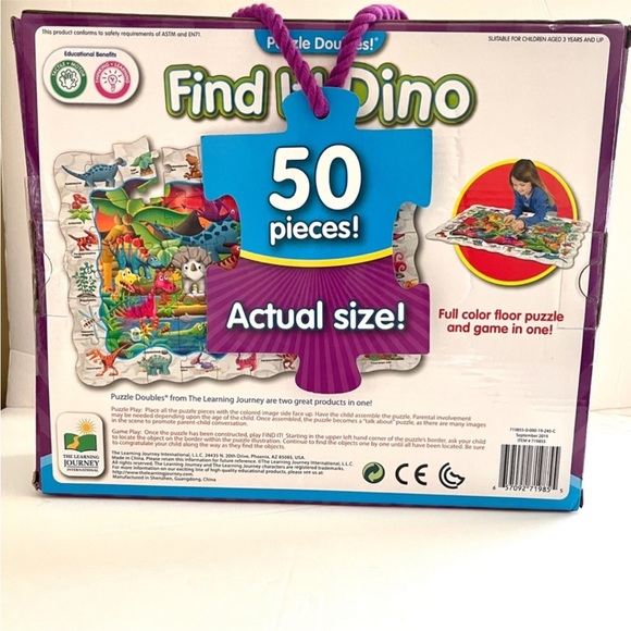 NWT Floor Puzzle and Game- all in one, 50 pieces, ages 3 and up, in original box - Picture 5 of 7